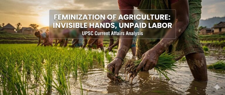 Feminization of Agriculture- Invisible Hands, Unpaid Labor UPSC Current Affairs