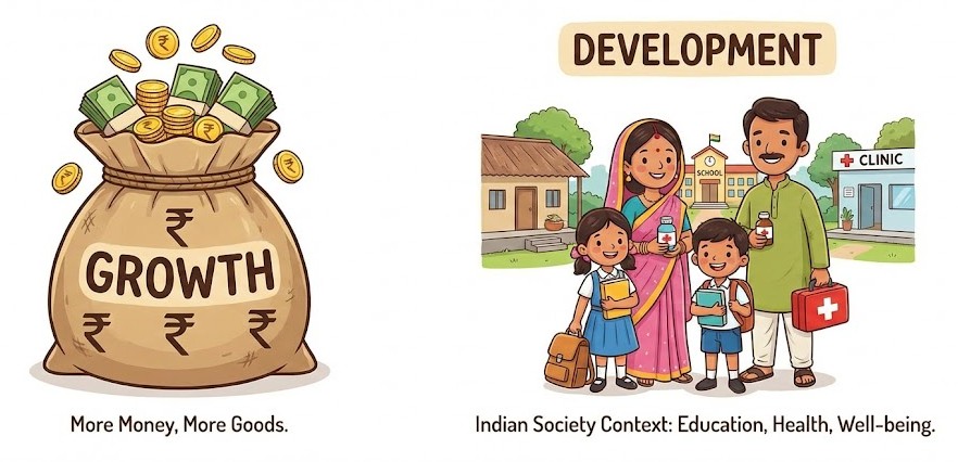 Growth vs Development UPSC Exam