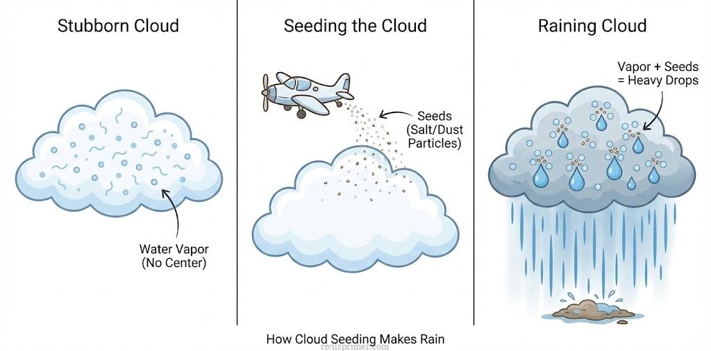 Artificial Rain and Cloud Seeding UPSC Geography Basics