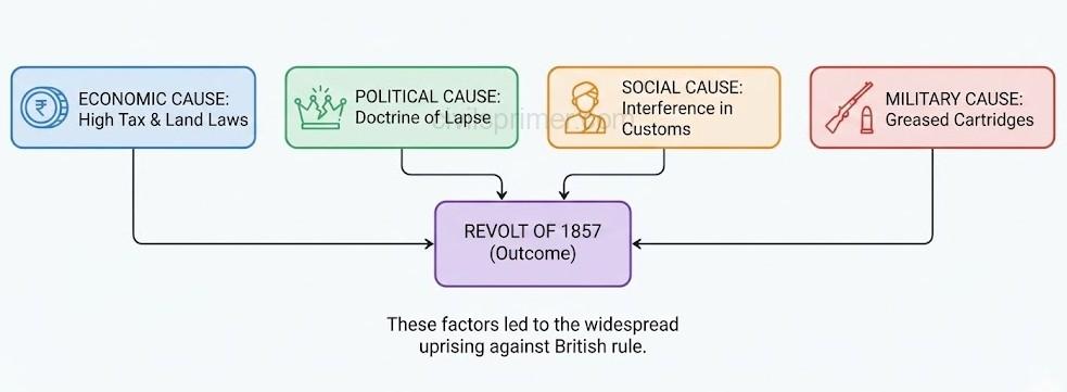 Causes of 1857 Revolt UPSC Modern History basics