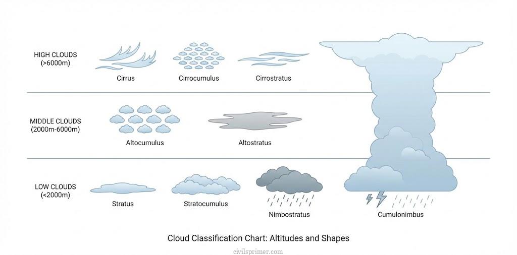 Cloud Classification and Types UPSC physical geography basics