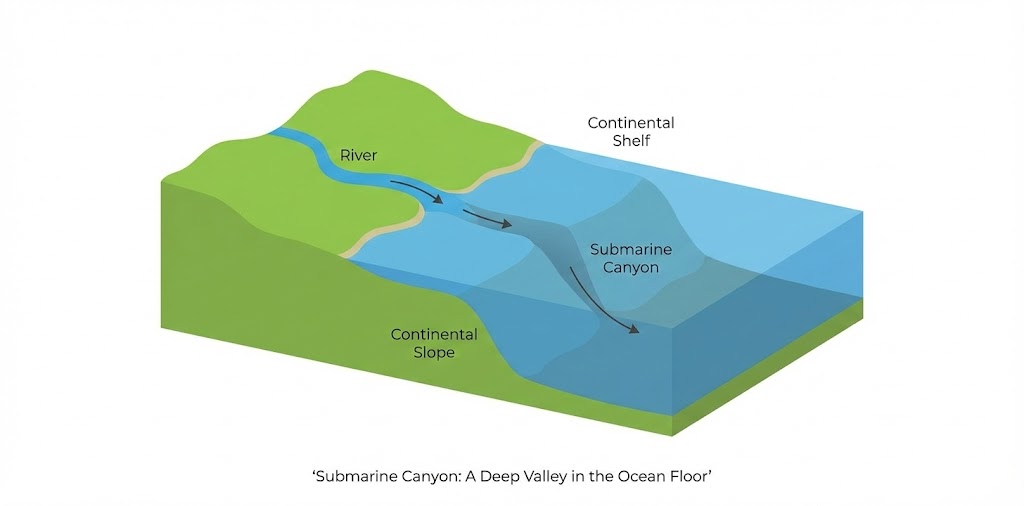 Continental Slope and Canyons upsc physical geography basics