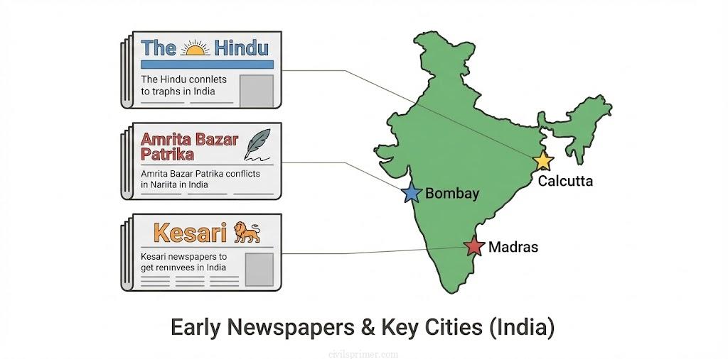 Early newspapers in late 19th Century British India UPSC Modern India Basics