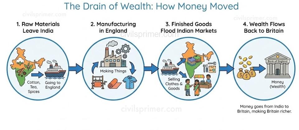 Economic Drain of India UPSC Modern India Basics