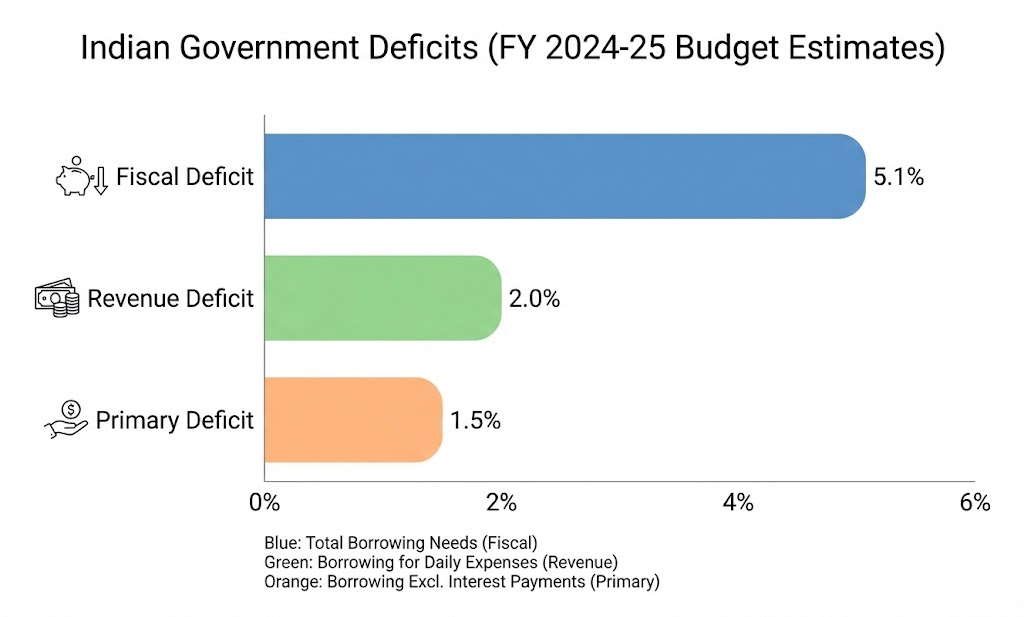 Indian Government Deficits Simplified for UPSC exam