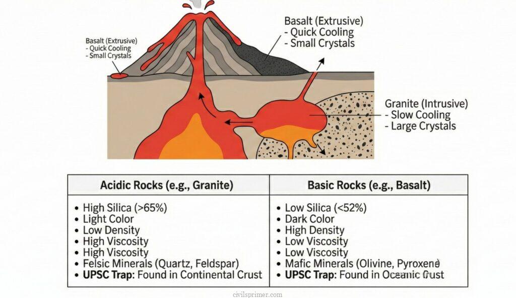 Intrusive vs. Extrusive rocks