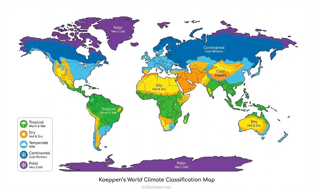 Koeppens World Climate Classification upsc physical geography basics