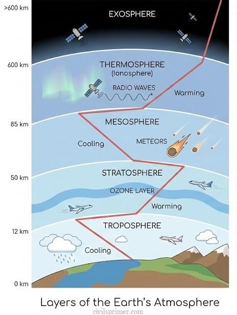 Layers of Earth Atmosphere UPSC physical geography 2