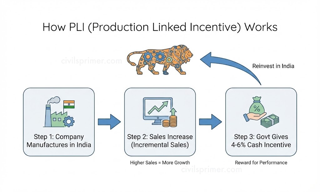 Make in India and Production Linked Incentive UPSC Prelims