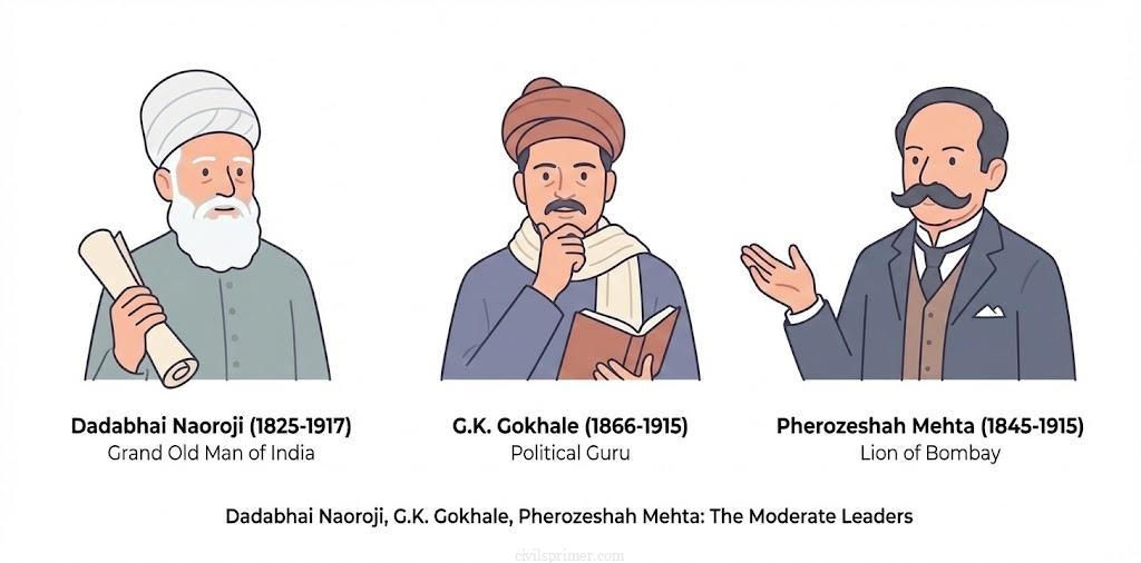 Moderates Congress Leaders UPSC Modern India Basics