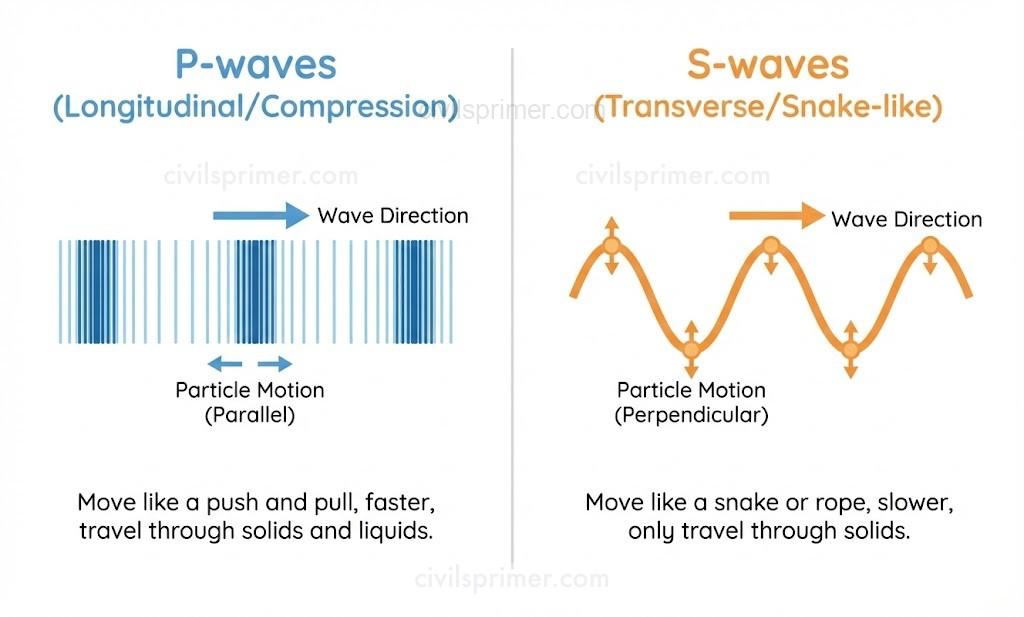 P and S waves UPSC Geography Basics