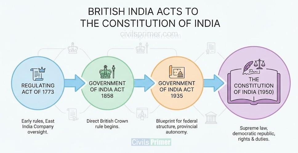 The Final product of British India Acts UPSC Polity Historical Evolution Basics