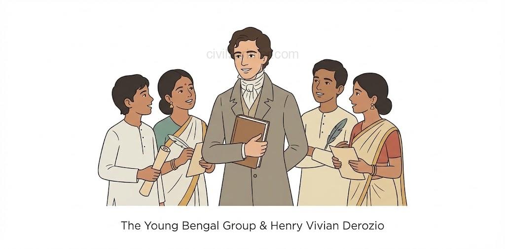 Young Benal and Henry Vivian Derozio UPSC Modern Indian History Basics