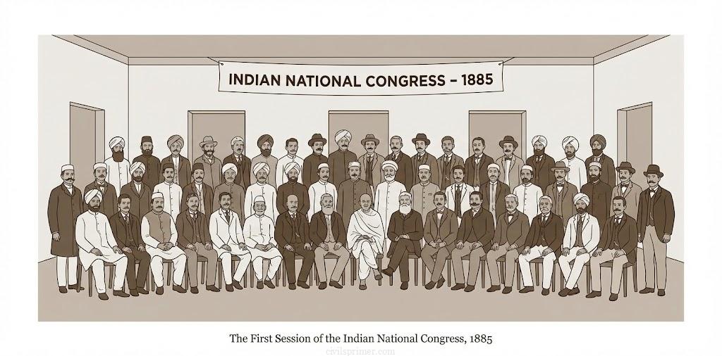 first session of the Indian National Congress UPSC Modern India Basics