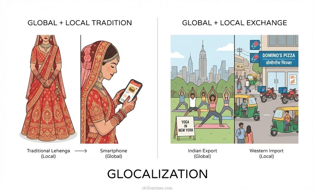 Glocalization, sanskritization, modernization upsc indian society basics notes