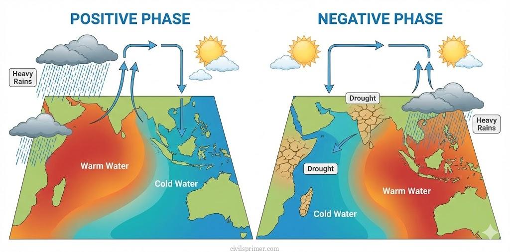 Indian Ocean Dipole - Positive and Negative UPSC Basics