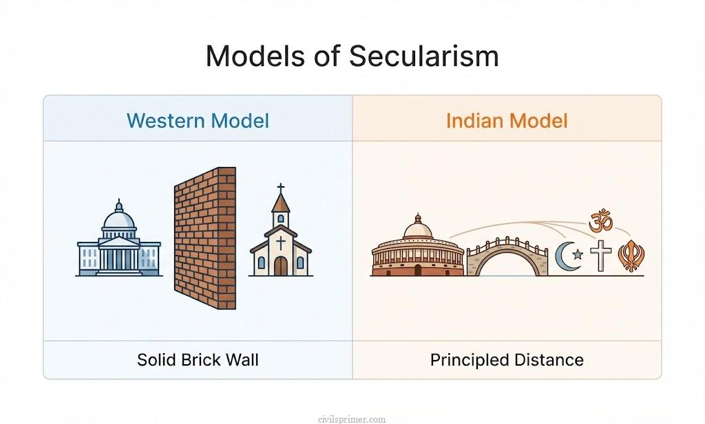 Models of Secularism UPSC Society Basics