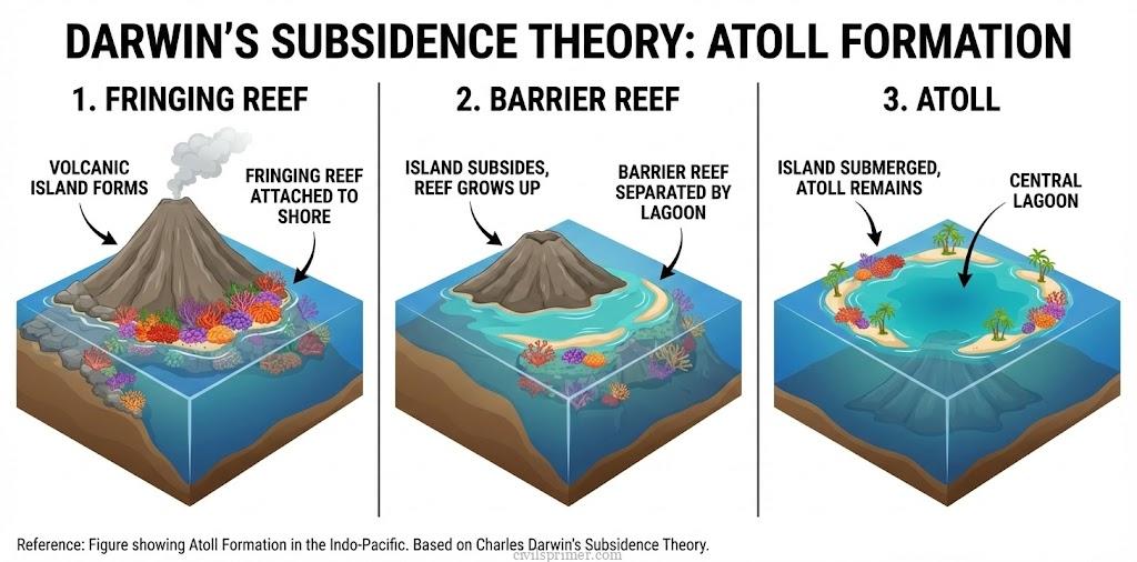 Types of Coral Reefs UPSC Geography Basics