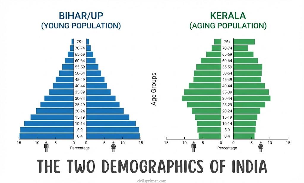 two demographies of India UPSC Indian Society basics
