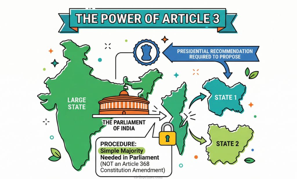 The Power of Article 3 UPSC Polity basics