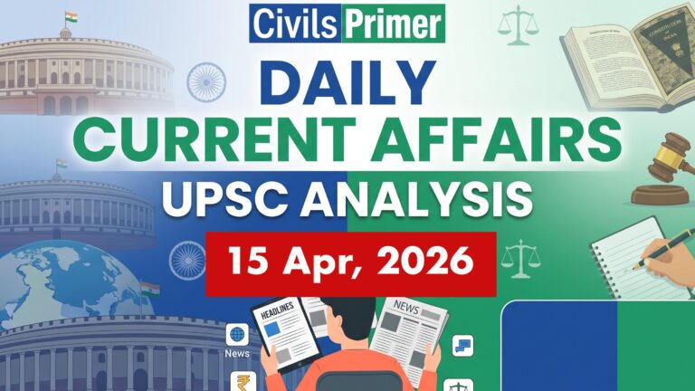 Daily current affairs 2026 UPSC exam