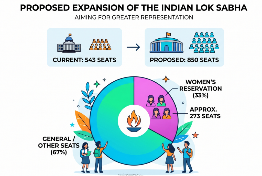 Women Reservation bill 2026 upsc prelims 2026
